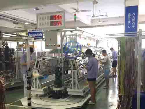 为湖北某公司建造的新能源线束装配流水线